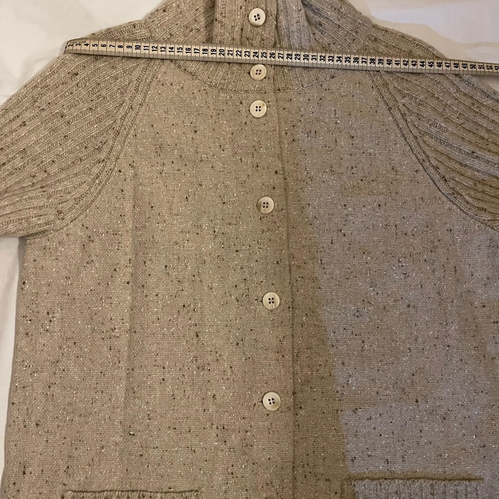 Eileen Fisher Beige Ribbed Cardigan - Picture 9 of 12